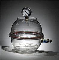 Azzota® Round Vacuum Desiccator with vacuum gauge, Dia 6", 2L