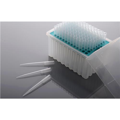Filtered Sterile pipette Tips, 1250ul, Sterile, Clear, 96 tips per rack
