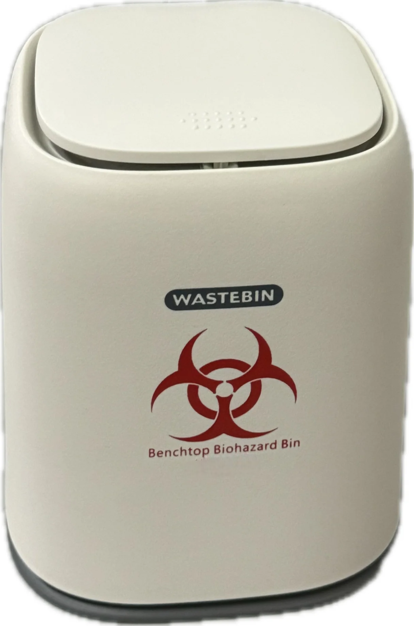 Azzota Benchtop 1.5L Biohazard Waste Bin, Disposal Can