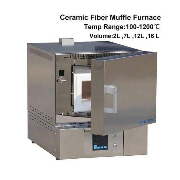 LCD Ceramic Fiber Muffle Furnace, 1200℃, 2L, 1500W, 110V