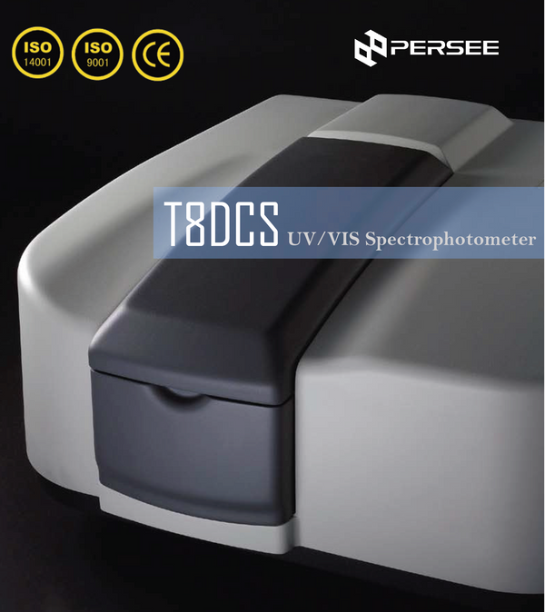 PERSEE T8DCS Double Beam Scanning UV-VIS Spectrophotometer with software