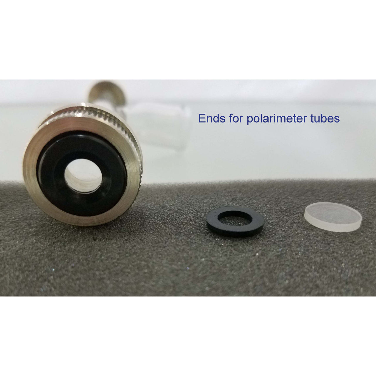 Rubber Flat O-Ring and Lens for Azzota Glass Polarimeter Tubes 
