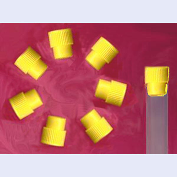 Yellow Plug Caps for 13mm Diameter Test Tubes