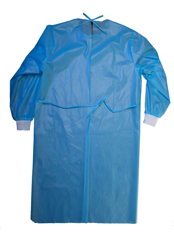 DISPOSABLE Level 2 Isolation Gowns, Coat type, Blue