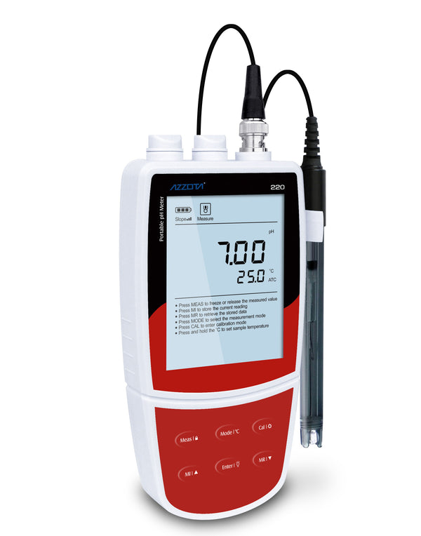 Azzota®  Waterproof Portable pH Meter (2020 Model)