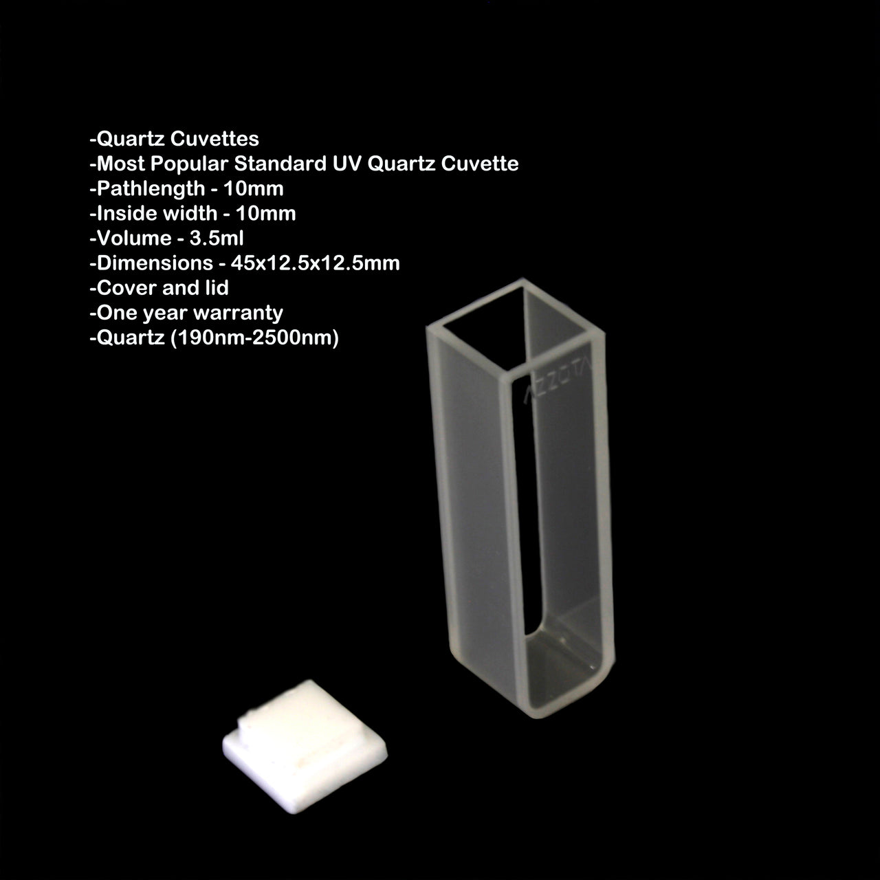 10mm Standard UV Quartz Cuvette - 3.5ml