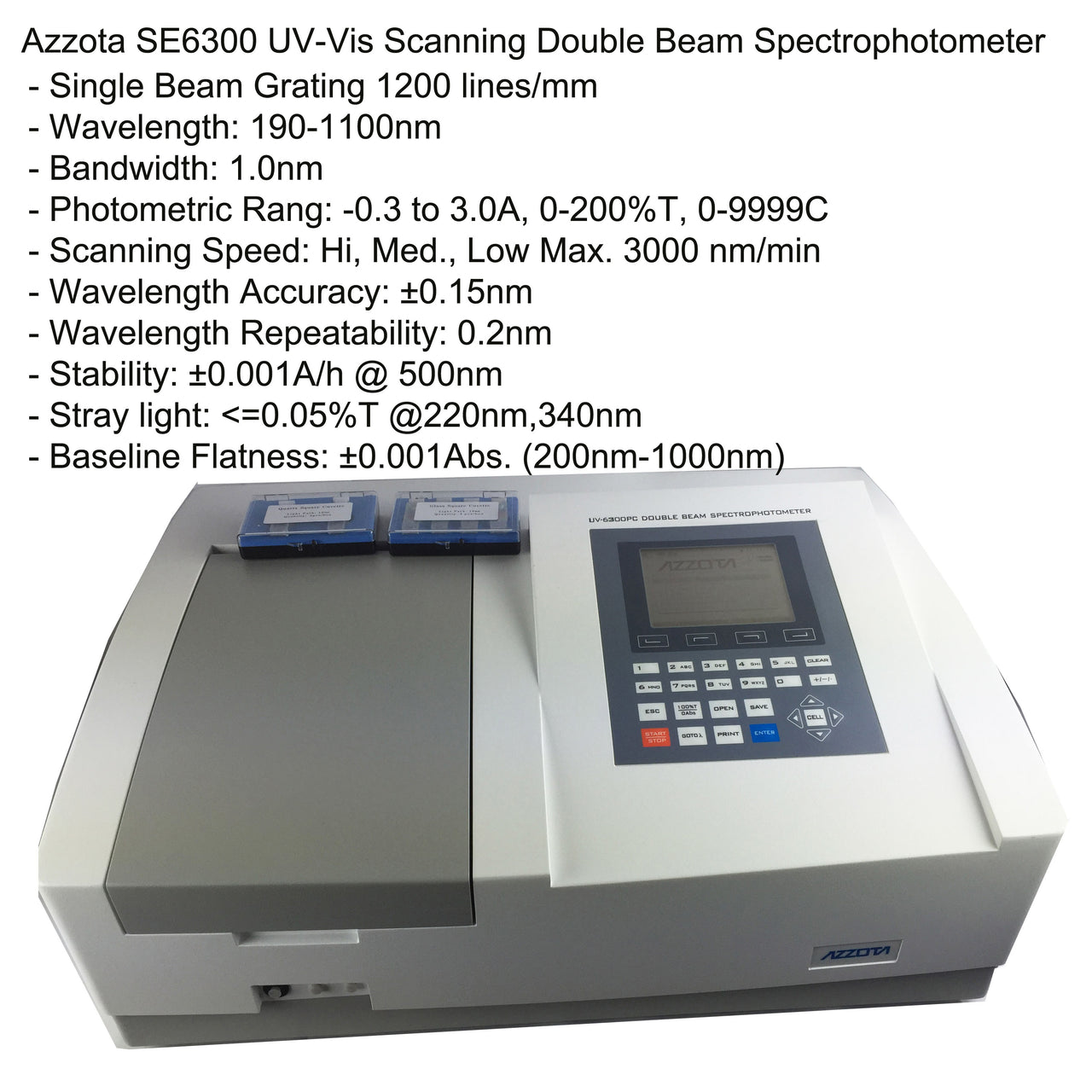 SE6300PC Double Beam Scanning UV-VIS Spectrophotometer with software