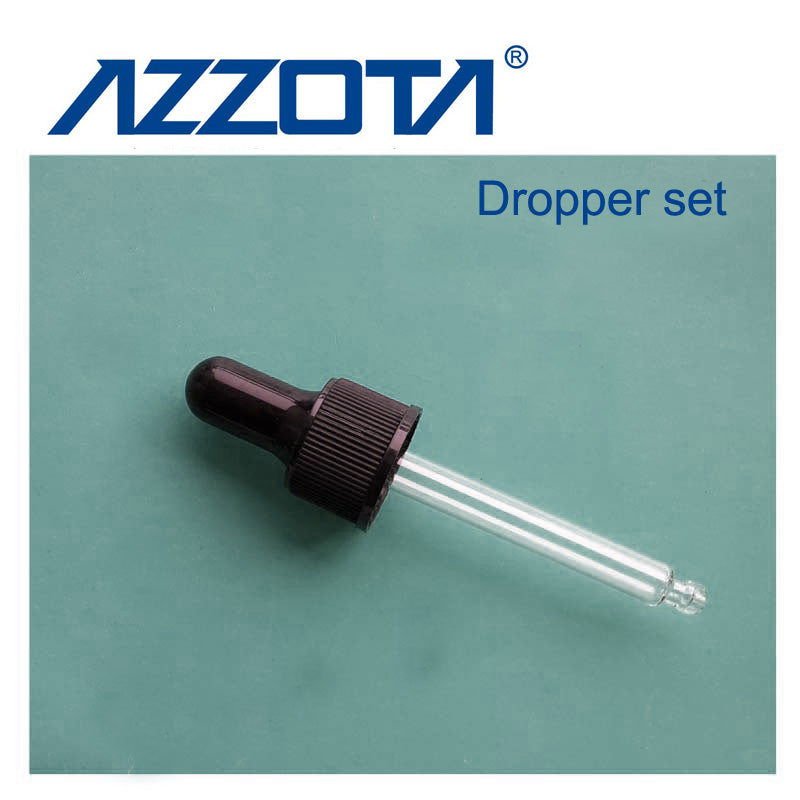 Dropper Set for Glass Vials, 15ml / 1/2oz includes droppers, caps, clear glass tube 